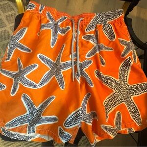 Vilebrequin Moorea Starlets Orange Starfish Swim Shorts